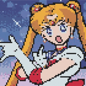 Sailor Moon Pose Cross Stitch Pattern - Etsy