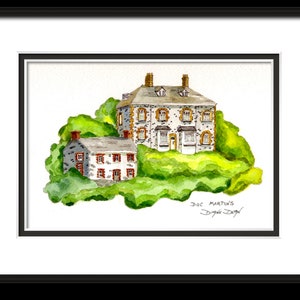 Watercolor Art Print of Doc Martins Surgery, from television series, Port Isaac, Cornwall Print, Portwenn Painting image 2