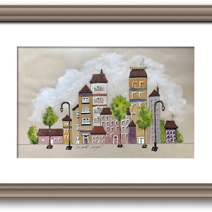 Original Watercolor Cityscape Painting: Urban Sketching Art (5.25x8.25)