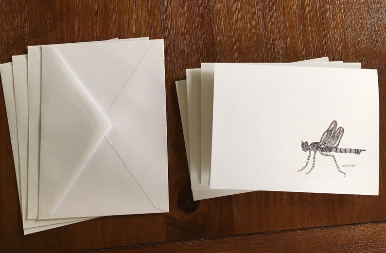 Ink Dragonfly Greeting CardsNotecards with Envelopes