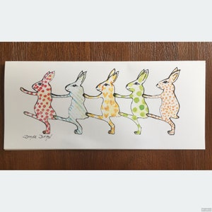 Bunny Greeting Cards, Rabbit Greeting card set, friendship cards, watercolor rabbit cards, Bunny note cards