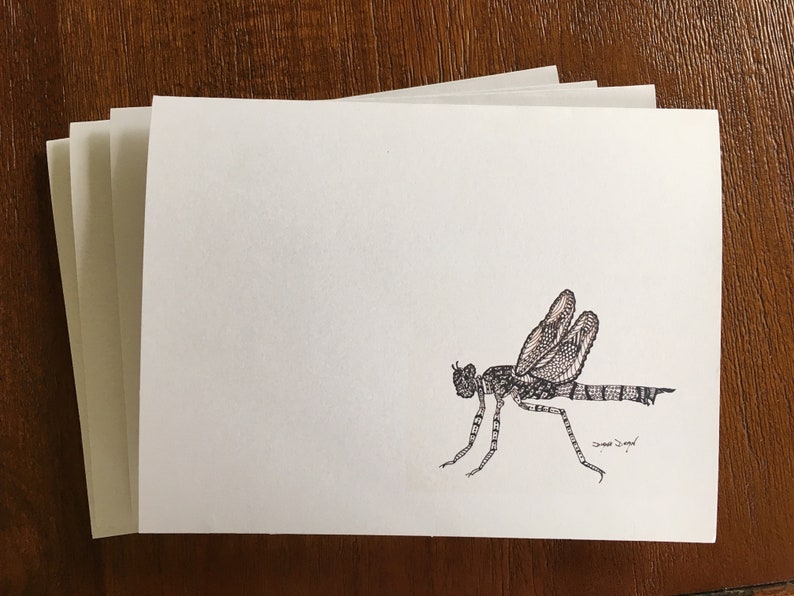 Ink Dragonfly Greeting CardsNotecards with Envelopes
