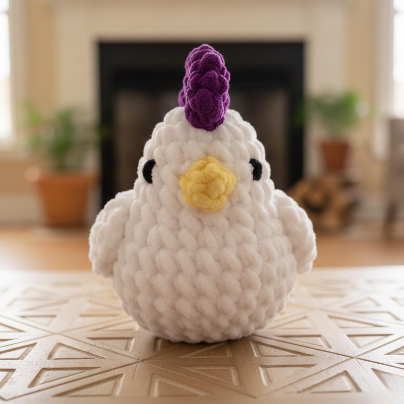 Patrón de pollo de peluche a crochet en PDF, lindo animal de granja ...