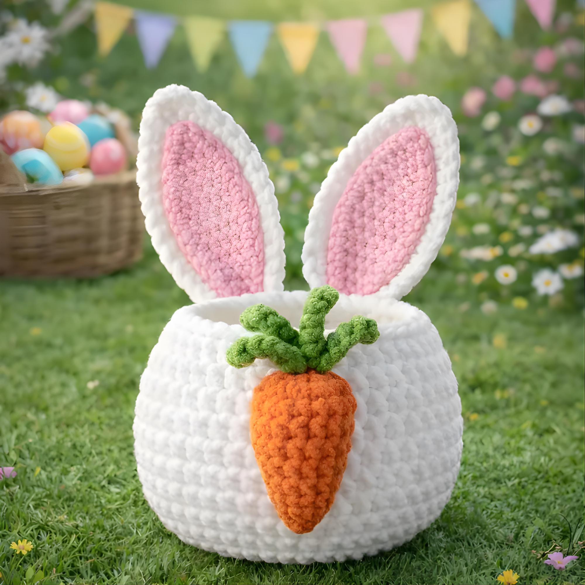 3 in 1 Bunny Basket Crochet Pattern PDF, Easter Bunny Basket Amigurumi ...