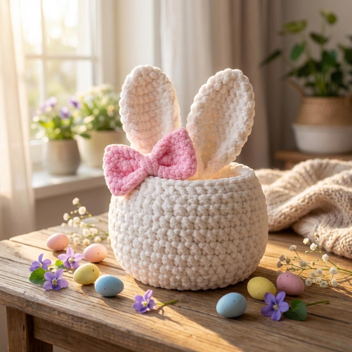 3 in 1 Bunny Basket Crochet Pattern PDF, Easter Bunny Basket Amigurumi ...