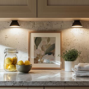 Soft leaf artwork for hallway — serene watercolor depiction of delicate flora in muted mauves and browns for a modern feel.