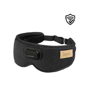 SANOSIS Guardian - Drahtlose Bluetooth Schlafmasken-Kopfhörer, EMF-Schutz, 3D-Blackout-Komfort