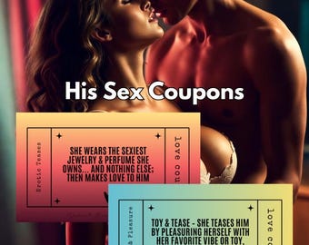 Sex Coupons for Him | Printable Naughty Love Coupons | Spicy Date Night | Sexy Gift for Husband / Boyfriend | Instant Digital Download | 18+