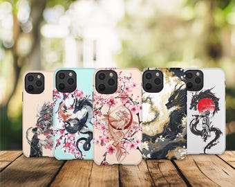 Funda de teléfono con diseño de dragón de fantasía para iPhone 17Pro, 17, 16e, 15, 14, 13, 12, Samsung S25, S24, S23, A56, A36, A16, Pixel 10Pro, 9A, 8A