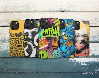 Funda para teléfono con diseño de arte callejero y portada anónima para iPhone 17, 17 Pro, 16, 15, 14, 13, 12, 11, Samsung S26, S25, S24, S23, A16, A35, A55, Pixel 10, 9, 8