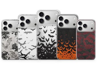 Funda con diseño de murciélago, moderna y elegante para iPhone 17 Pro Max, 16e, 15, 14, 13 y Samsung S26 Ultra, S25 FE, A57, A56, Pixel 10, 9A
