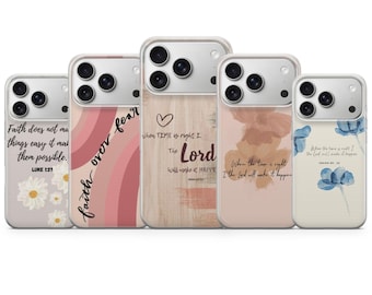 Funda para teléfono con las Escrituras del Salmo, Isaías Cristiano de Verano para iPhone 17 Pro Max 16e 15 14 12 y Samsung S25 Ultra S24 FE A56 Pixel 10 XL 9a 8