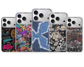 Funda para teléfono con diseño de collage Y2K, estética para iPhone 17Pro, 16, 15, 14, 13, 12, Samsung S25, S24, S23Fe, S22, A16, A26, A56, Pixel 10, 9Pro