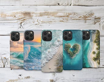 Funda para teléfono con diseño de olas del océano para iPhone 17, 16Pro, 15, 14, 13, Samsung S25, S24, S23, S22, A16, A56, A55, Pixel 10Pro, 9Pro