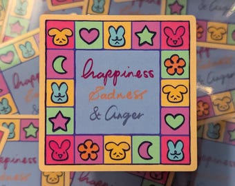 Emotion Quilt Sticker | Glänzender Aufkleber, Vinyl Aufkleber