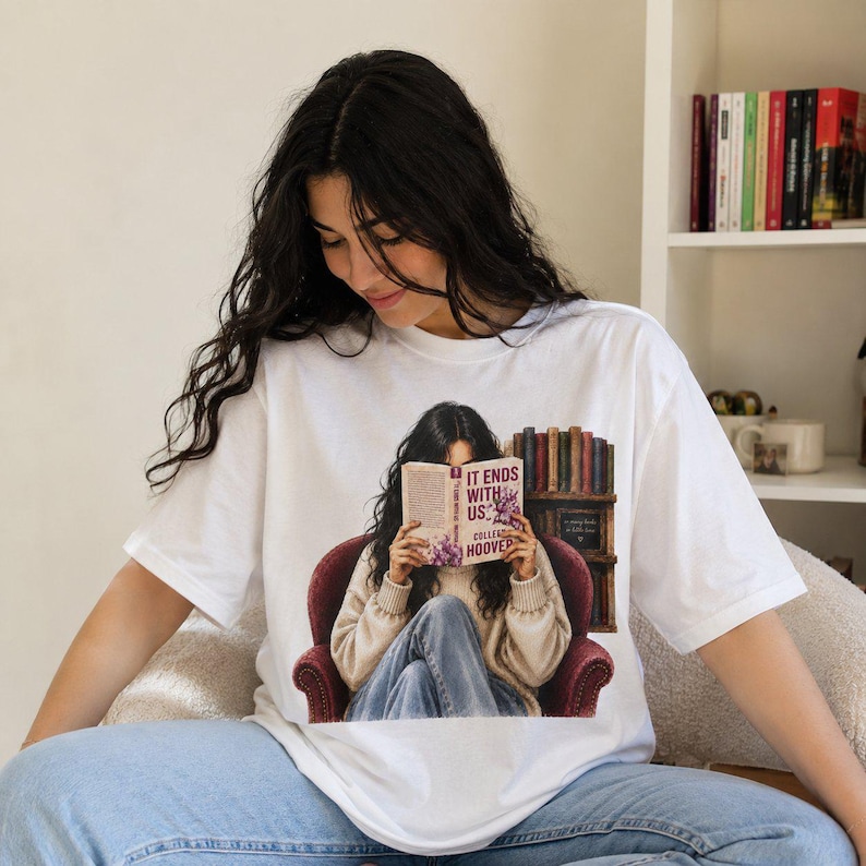 Custom Book Girl Shirt, Personalized Reading Lover Gift image 2