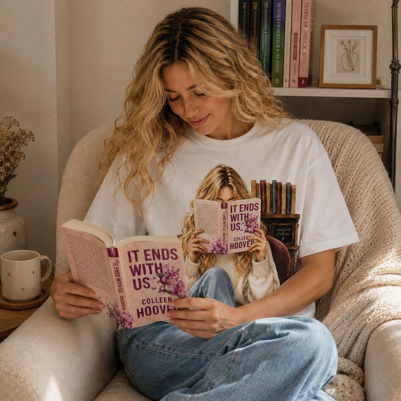 Custom Book Girl Shirt, Personalized Reading Lover Gift image 3