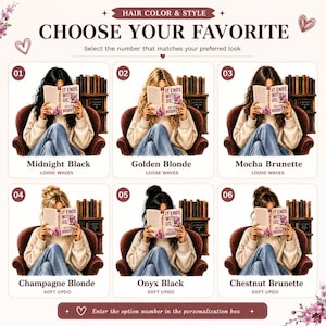 Custom Book Girl Shirt, Personalized Reading Lover Gift image 4