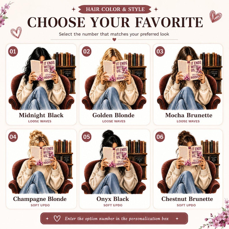 Custom Book Girl Shirt, Personalized Reading Lover Gift image 4