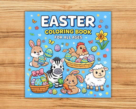 Easter Coloring Book | 40 Spring Pages (PDF Printable Files)