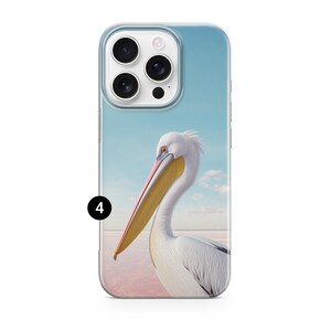 Pelikantelefonskal med australisk sjöfågel för iPhone 17 Pro Max, 16e, 15, 14, 13 Samsung S26 Ultra, S25, S24 FE, A56 A16 Pixel 10 XL 9a 8 4