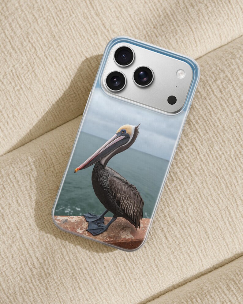 Pelikantelefonskal med australisk sjöfågel för iPhone 17 Pro Max, 16e, 15, 14, 13 Samsung S26 Ultra, S25, S24 FE, A56 A16 Pixel 10 XL 9a 8 bild 12