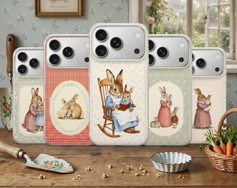 Funda para teléfono con diseño de conejo. Funda con diseño de conejito para iPhone 17 Pro Max, 16e, 15, 14, 13, Samsung S26 Ultra, S25, S24 FE, A56, A16, Pixel 10 XL 9a 8