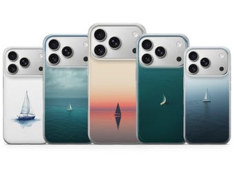 Funda para teléfono con diseño de velero, cubierta para iPhone 17 Pro Max, 16e, 15, 14, 13, Samsung S26 Ultra, S25, S24 FE, A56 A16 Pixel 10 XL 9a 8 7