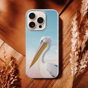 Pelikantelefonskal med australisk sjöfågel för iPhone 17 Pro Max, 16e, 15, 14, 13 Samsung S26 Ultra, S25, S24 FE, A56 A16 Pixel 10 XL 9a 8 bild 10