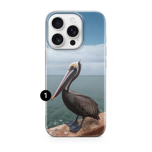 Pelikantelefonskal med australisk sjöfågel för iPhone 17 Pro Max, 16e, 15, 14, 13 Samsung S26 Ultra, S25, S24 FE, A56 A16 Pixel 10 XL 9a 8 1