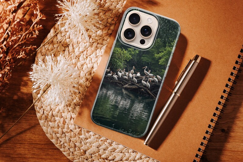 Pelikantelefonskal med australisk sjöfågel för iPhone 17 Pro Max, 16e, 15, 14, 13 Samsung S26 Ultra, S25, S24 FE, A56 A16 Pixel 10 XL 9a 8 bild 9