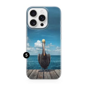 Pelikantelefonskal med australisk sjöfågel för iPhone 17 Pro Max, 16e, 15, 14, 13 Samsung S26 Ultra, S25, S24 FE, A56 A16 Pixel 10 XL 9a 8 5