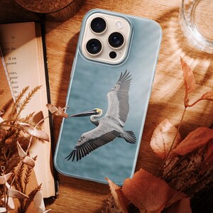 Pelikantelefonskal med australisk sjöfågel för iPhone 17 Pro Max, 16e, 15, 14, 13 Samsung S26 Ultra, S25, S24 FE, A56 A16 Pixel 10 XL 9a 8 bild 8