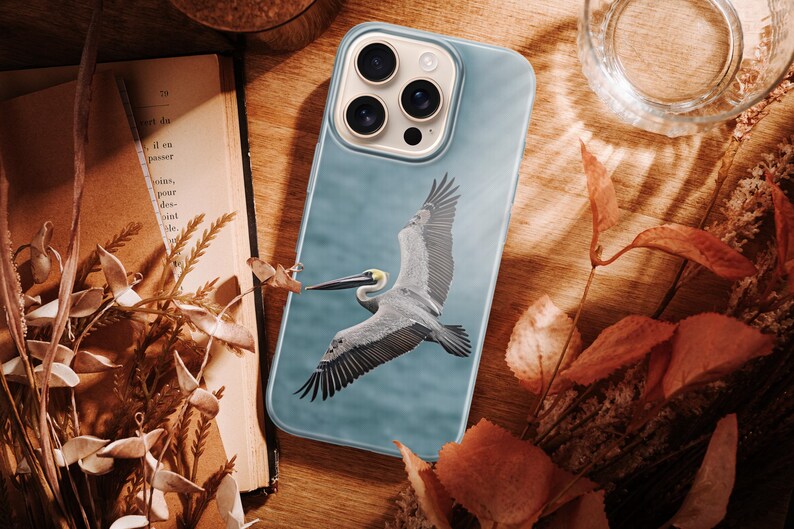 Pelikantelefonskal med australisk sjöfågel för iPhone 17 Pro Max, 16e, 15, 14, 13 Samsung S26 Ultra, S25, S24 FE, A56 A16 Pixel 10 XL 9a 8 bild 8