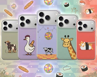 Funda divertida con diseño de animales, funda esponjosa y graciosa para iPhone 17 Pro Max, 16e, 15, 14, 13, Samsung S26 Ultra, S25, S24 FE, A56, A16, Pixel 10 XL, 9a y 8.