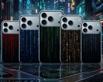Funda para teléfono Matrix Code Hacker para iPhone 17 Pro Max, 16e, 15, 14, 13, Samsung S26 Ultra, S25, S24 FE, A56, A16 Pixel 10 XL, 9a, 8