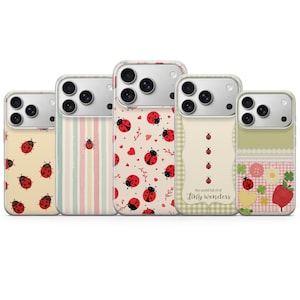 Ladybug Phone Case Cute Insect Whimsical Cover for iPhone 17 Pro Max, 16e 15 14 13 Samsung S25 Ultra S24 FE A56 A16 Pixel 10 XL 9a 8 7