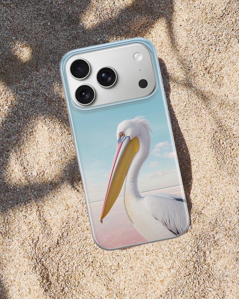 Pelikantelefonskal med australisk sjöfågel för iPhone 17 Pro Max, 16e, 15, 14, 13 Samsung S26 Ultra, S25, S24 FE, A56 A16 Pixel 10 XL 9a 8 bild 15