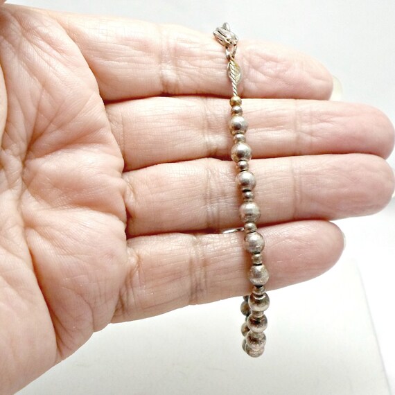 Premier Designs bracelet silvertone size 7.2 ball… - image 5