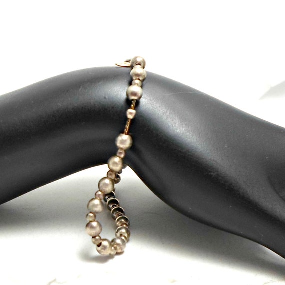 Premier Designs bracelet silvertone size 7.2 ball… - image 4