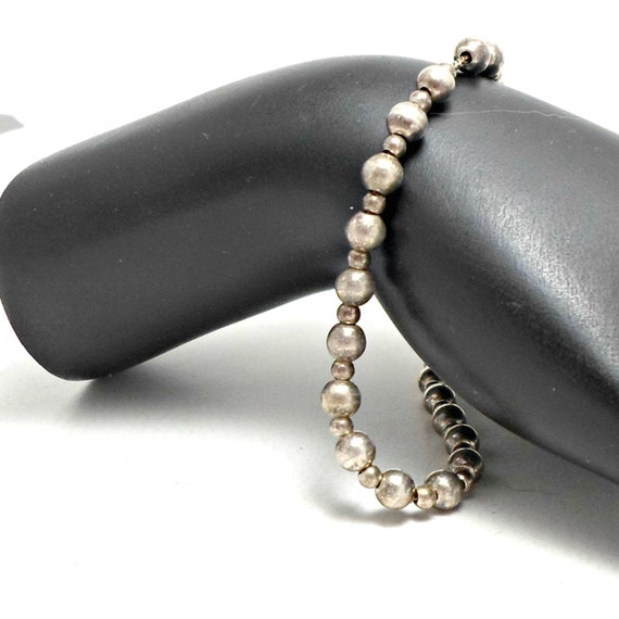 Premier Designs bracelet silvertone size 7.2 ball… - image 1
