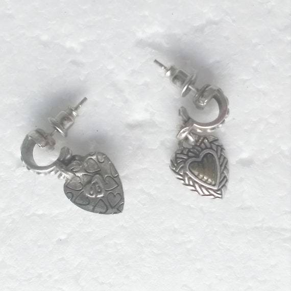 Brighton earrings heart charm pierced with post s… - image 1