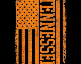 Tennessee Varsity Vintage PNG, Retro Tennessee Shirt PNG, State Pride Gift, Classic Sports Design, Orange Retro PNG, Tennessee Gift