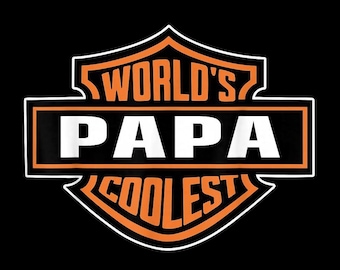 World’s Coolest Papa PNG, Best Dad Shirt PNG, Funny Father’s Day Gift for Dad Grandpa, Dad Humor Sublimation Design, Digital Download