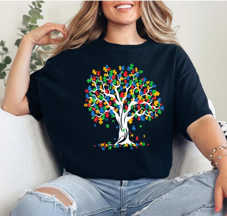 Autism Tree of Life PNG, Autism Awareness Shirt PNG, Puzzle Piece ...
