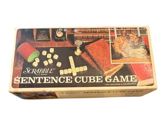 Vintage 1971 Scrabble Sentence Cube Game Selchow & Righter w/ Bonus Boggle Set