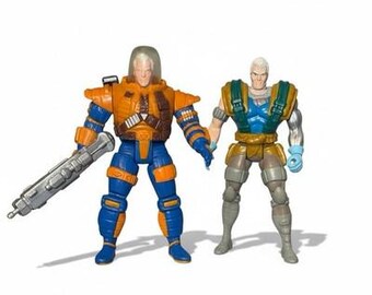 Marvel X-Men ToyBiz Cable & Stryfe Action Figures Lot 1990s w/ Weapon