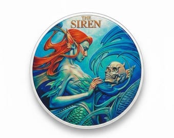 Niue 2025 Mythical Creatures the Siren 1 oz Silver Colorized Coin w/ COA