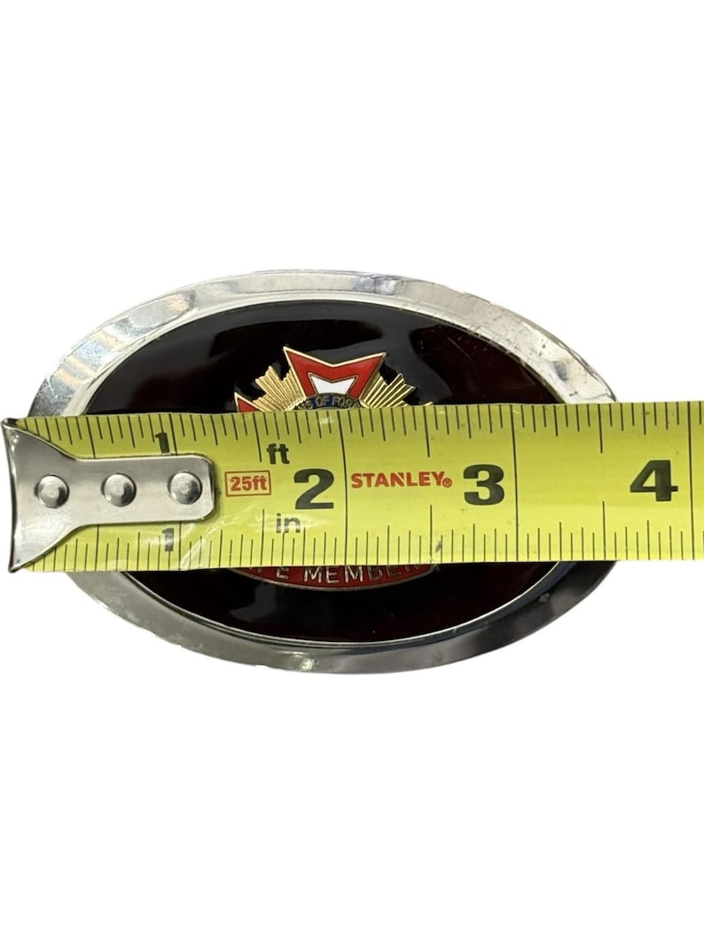 VFW Life Member Gesp Veteranen Buitenlandse Oorlogen Emaille Ovaal Vintage afbeelding 5