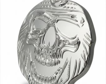 Custom Skull 1 oz .999 Fine Silver Round Peace Love Hayleybug 30g